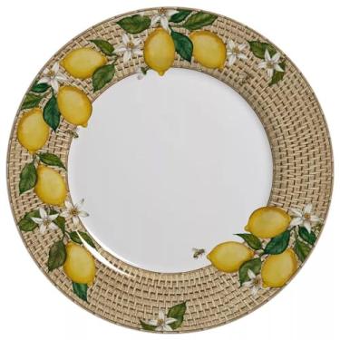 Imagem de Alleanza Positano 1024 Conjunto de 6 Pratos, Padrão, Branco/Marrom/Amarelo