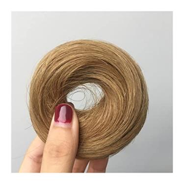 Imagem de Mulheres Bun Scrunchies 1/2 pçs faixa rabo de cavalo elástico peruca para cabelo humano feminino coques chignon coque bagunçado pedaços de cabelo rosquinha chignon com borracha elástica Pão (Size : 2