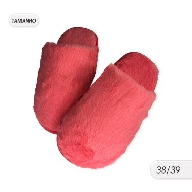 Imagem de Pantufa Feminina Adulto Pelucia Antiderrapante 38/39 Pink