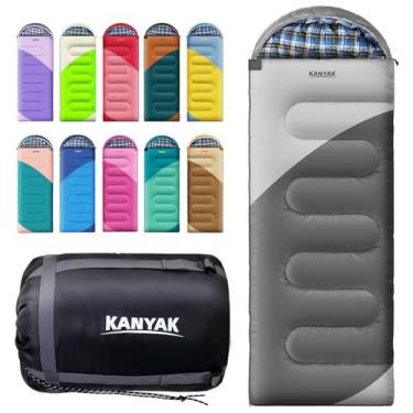 Imagem de Saco de dormir de acampamento, sacos de dormir de 0 graus Celsius para adultos, crianças, adolescentes, saco de dormir quente para o inverno para 3 a 4 estações de acampamento, equipamento de acampamento, viagens e ao ar livre