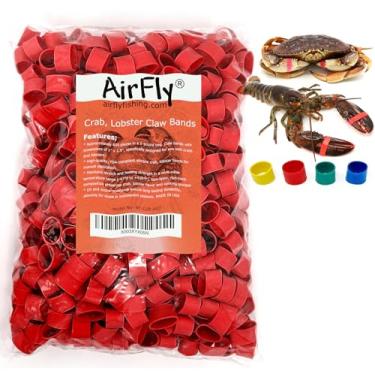 Imagem de AirFly Faixas e fichário de caranguejo, lagosta, feito nos EUA, 600 peças (vermelho)