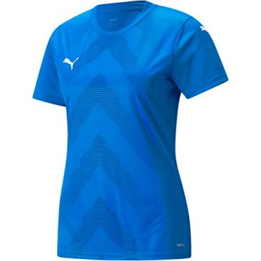 Imagem de PUMA - Camiseta feminina Teamglory W, cor azul elétrico limonada, tamanho: médio
