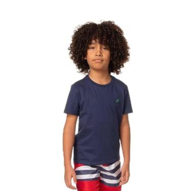 Imagem de Camiseta Infantil Básica Menino Malha Azul Marinho Oliver (BR, Idade, 8 Anos, Regular, Azul Marinho)