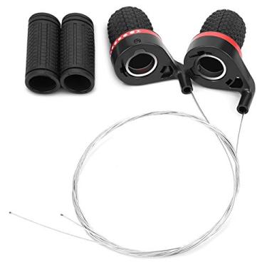 Imagem de Manopla de desviador, câmbio de velocidade, câmbio de engrenagem para montanha ou câmbio de velocidade (vermelho + preto)