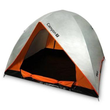 Imagem de Barraca de Acampamento 7 Pessoas Canyon Cinza e Laranja