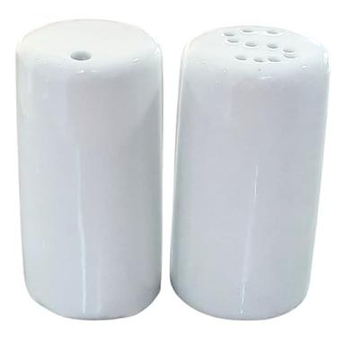 Imagem de Genérico, Kit Jogo Saleiro + Paliteiro de Mesa - Porcelana Branca