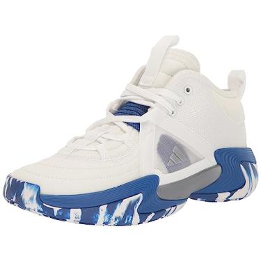 Imagem de adidas Tênis feminino Exhibit Select Mid, Núcleo preto/branco/azul royal, 7.5