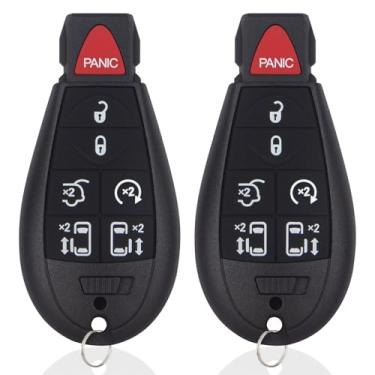 Imagem de Controle remoto de entrada sem chave compatível com Dodge Grand Caravan 2008-2020/Chrysler Town and Country/2009-2012 Volkswagen Routan Substituição para M3N5WY783X IYZ-C01C (7 botões)