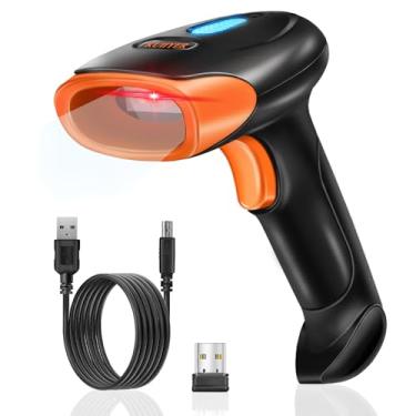 Imagem de KUIIYER Scanner de código de barras Bluetooth, sem fio, 2D, QR 1D, leitor de código de barras portátil com CMOS atualizado de 800 x 600 pixels, Plug & Play para iPhone, Android, iPad, tablet