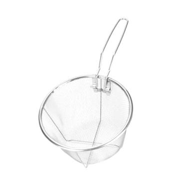 Imagem de IEUDNS Cesta de fritura de aço inoxidável resistente multifuncional, prática, ferramenta de cozinha, peneira para fritadeira para camping