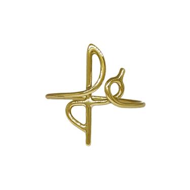 Imagem de Anel Em Ouro 10k 416 Fé Aro Fio Redondo