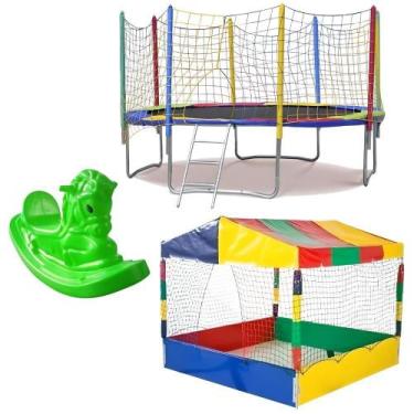 Imagem de Cama Elástica Pula Pula 3,05m Premium Resistente Piscina de Bolinhas Q