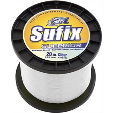 Imagem de Sufix Linha de pesca superior de 450 g (transparente, 27 kg)