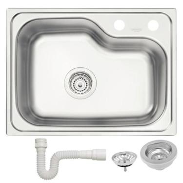 Imagem de Cuba Tramontina Gourmet Morgana 48 FX Acetinada C/Sifão