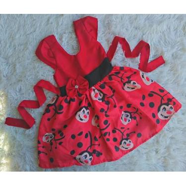 Imagem de Vestido Infantil Temático Simples Joaninha - aurea, P