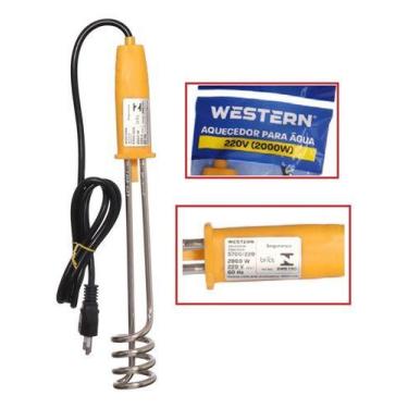 Imagem de Aquecedor Água Ebulidor Elétrico Portátil Rabo Quente 2000w - Western