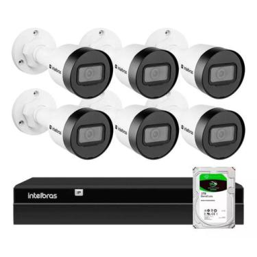 Imagem de 6 Câmeras Vipc 1230b Ip Ir 30m Intelbras, Nvr 1408, Hd 2tb Ba