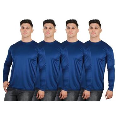 Imagem de Kit 4 Camisetas Masculinas Segunda Pele Térmica 50 UV Dry - TRV, M, Ma