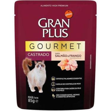 Imagem de Gran Plus Sache Gatos Gourmet Castrados Salmão E Frango - 85 Gr