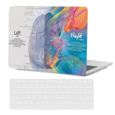 Imagem de FFBOFFC Capa compatível com MacBook Pro de 15 polegadas 2019 2018 2017 2016 versão modelo A1990 A1707 com Touch Bar Touch ID, capa protetora de plástico para laptop e capa de teclado, cérebro esquerdo