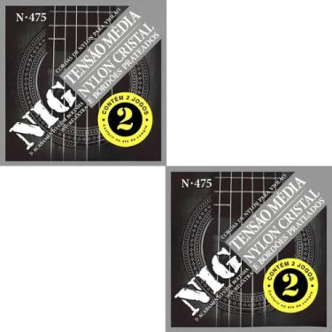 Imagem de Encordoamento Violão Nylon Tensão Média Nig N475 .028 Kit 4 Jogos PR2N