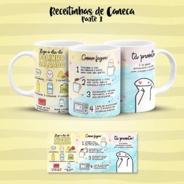 Imagem de Caneca Porcelana Personalizada Flork Receita Bolo Salgado Meme Bento C