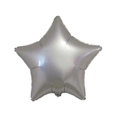 Imagem de Balão de Festa Metalizado 20" 50cm - Estrela Cromado Platinum - 01 Uni