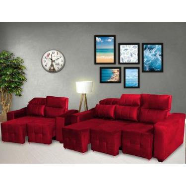 Imagem de Sofá Alfa 2 e 3 Lugares Retrátil Reclinável com molas espirias-RAMOS A