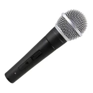 Imagem de Microfone Profissional Com Fio 3 Metros + Bag + Suporte Xlr  - Comprei