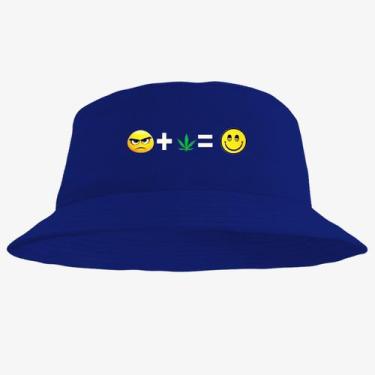 Imagem de Chapéu Bucket Hat Estampado Emoji - MP Moda Masculina, Único, Azul
