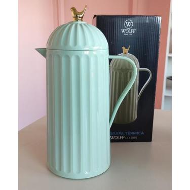 Imagem de Garrafa Térmica Verde 1 Litro Bird Passarinho Vintage Retro Wolff - Ro