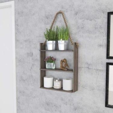 Imagem de Prateleira Decorativa com Corda de Sisal -Rústico - Movelbento, Marrom