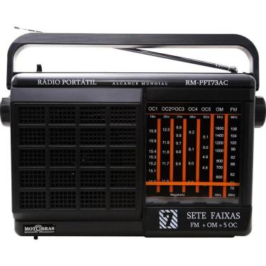 Imagem de Rádio Portatil 7 Faixas Rm-pft73ac Preto Motobras