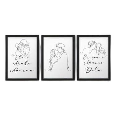 Imagem de Quadro Com Moldura Ela E Minha Menina, Eu Sou O Menino V4 - Quadros Ta