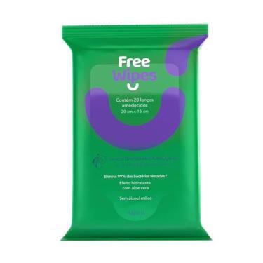 Imagem de Lencos Umedecidos Free Wipes Antissepticos 20 Unidades