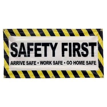 Imagem de 4 Less Co 2x4 Feet SAFETY FIRST Banner Sign Tecido Poliéster wb