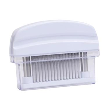 Imagem de Ｂｅｓｇａ Amaciador de Carne Carne Bife Martelo Utensílios de Cozinha com Pega Confortável Utensílio de Cozinha Resistente com 48 Pinos para Cozinha Vitela, Branco