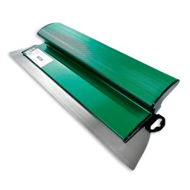Imagem de Desempenadeira Galox Aço Inox Verde/Rosa Lâmina Flexível Lisa Para Massa Corrida Profissional - (40 CM | VERDE)