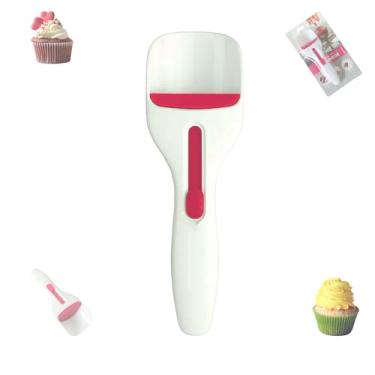 Imagem de Dispensador de massa de cupcake com botão deslizante de um toque - Ferramenta profissional de distribuição de massa de bolo para assar na cozinha - Colher de massa de pastelaria fácil de limpar para