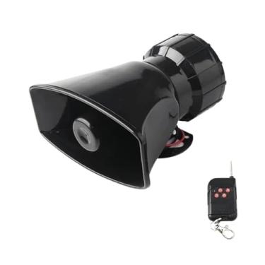 Imagem de Buzina de ar super alta acessórios para carro alto-falante 12V 130dB sirene eletrônica sem fio alarme de aviso de carro polícia bombeiro buzina buzina de trem kit de buzinas de trem