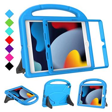 Imagem de RTOBX Capa infantil para iPad 10.2 e 10.5, iPad 9ª/8ª/7ª geração 10,2 polegadas 2021 2020 2019 com protetor de tela, iPad Air 3ª geração/Pro 10,5 polegadas com suporte, azul