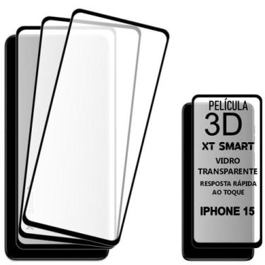 Imagem de Película 3D Vidro Para IPhone 15  Kit 3 Películas - XT Smart