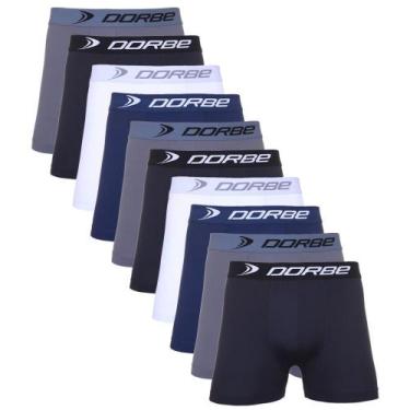 Imagem de Kit 10 Cuecas Boxer Microfibra Cores Neutras Dorbe, P