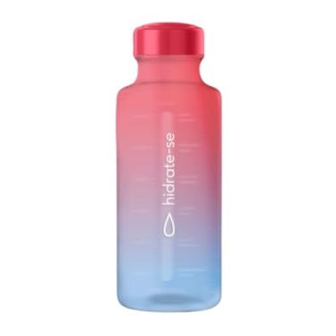 Imagem de Garrafinha Squeeze Academia Hidrate-se 500ml Garrafa de Água Escola Viagem (Rosa)