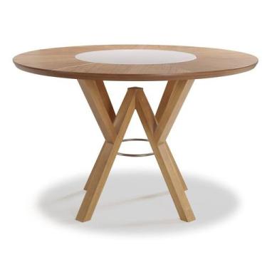 Imagem de Mesa de Jantar Redonda Camélia com Vidro Giratório no Tampo - Nacional