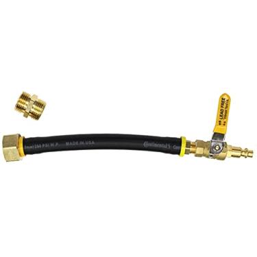 Imagem de Sistema de irrigação Winterize, torneira externa, trailer, trailer e trailer de viagem: plugue do compressor de ar para torneira de mangueira de jardim adaptador de sopro (latão sem chumbo) com