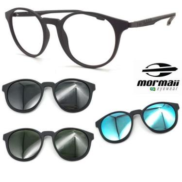 Imagem de Armação Grau Redondo Mormaii 6071 Swap2 Preto +3 Clipons CGA, Preto