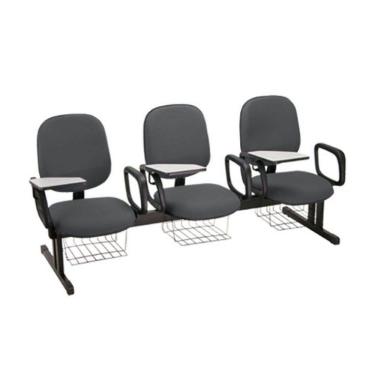 Imagem de Cadeira em longarina para Escolas Linha Uno Marrom