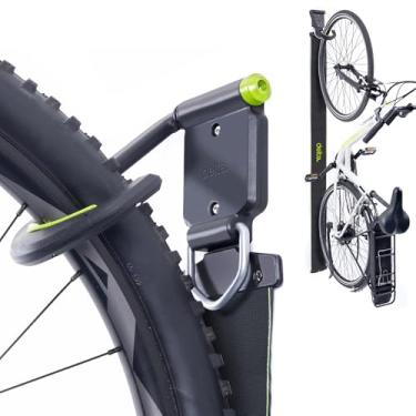Imagem de Suporte de parede para bicicleta de parede com protetor de parede de pneu da Delta Cycle – suporte vertical para bicicleta comporta até 45 kg – design de gancho vertical totalmente ajustável oferece