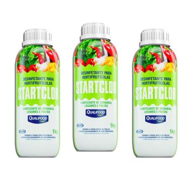 Imagem de Desinfetante Sanitizante P Verduras Legumes E Frutas Kit 3